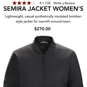 Arc’teryx Semira Jacket! Size Medium in ‘Dimma’